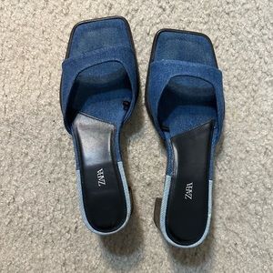 Zara Denim Mules